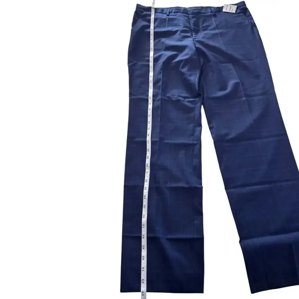 NWT HUGO BOSS Navy Windowpane Wool Suit Pants 38R